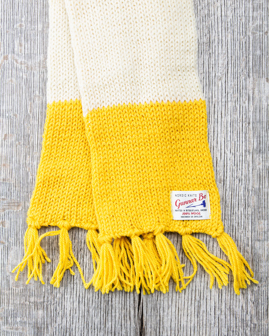 Gunnar Bo Wool Scarf Striped White / Yellow