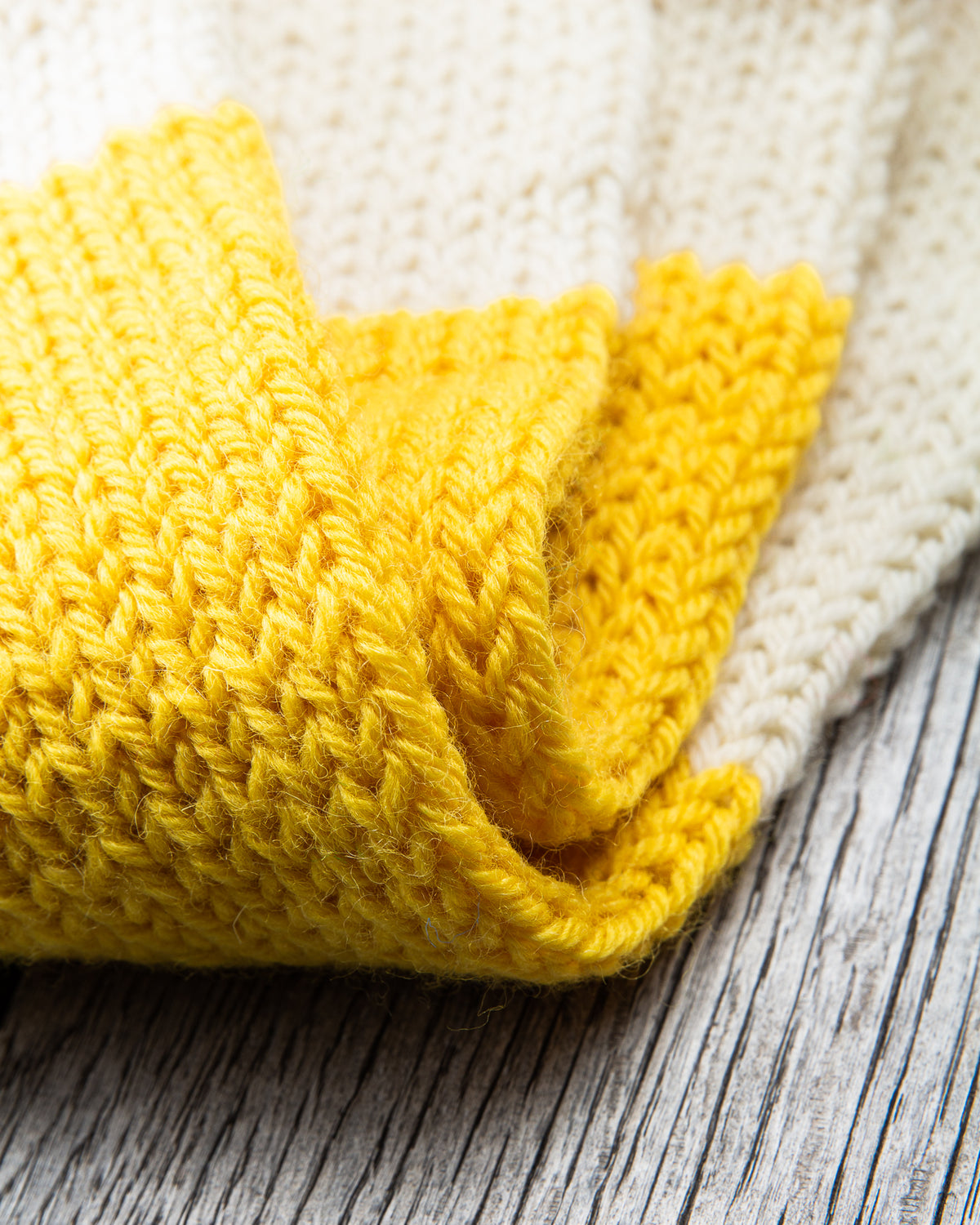 Gunnar Bo Wool Scarf Striped White / Yellow