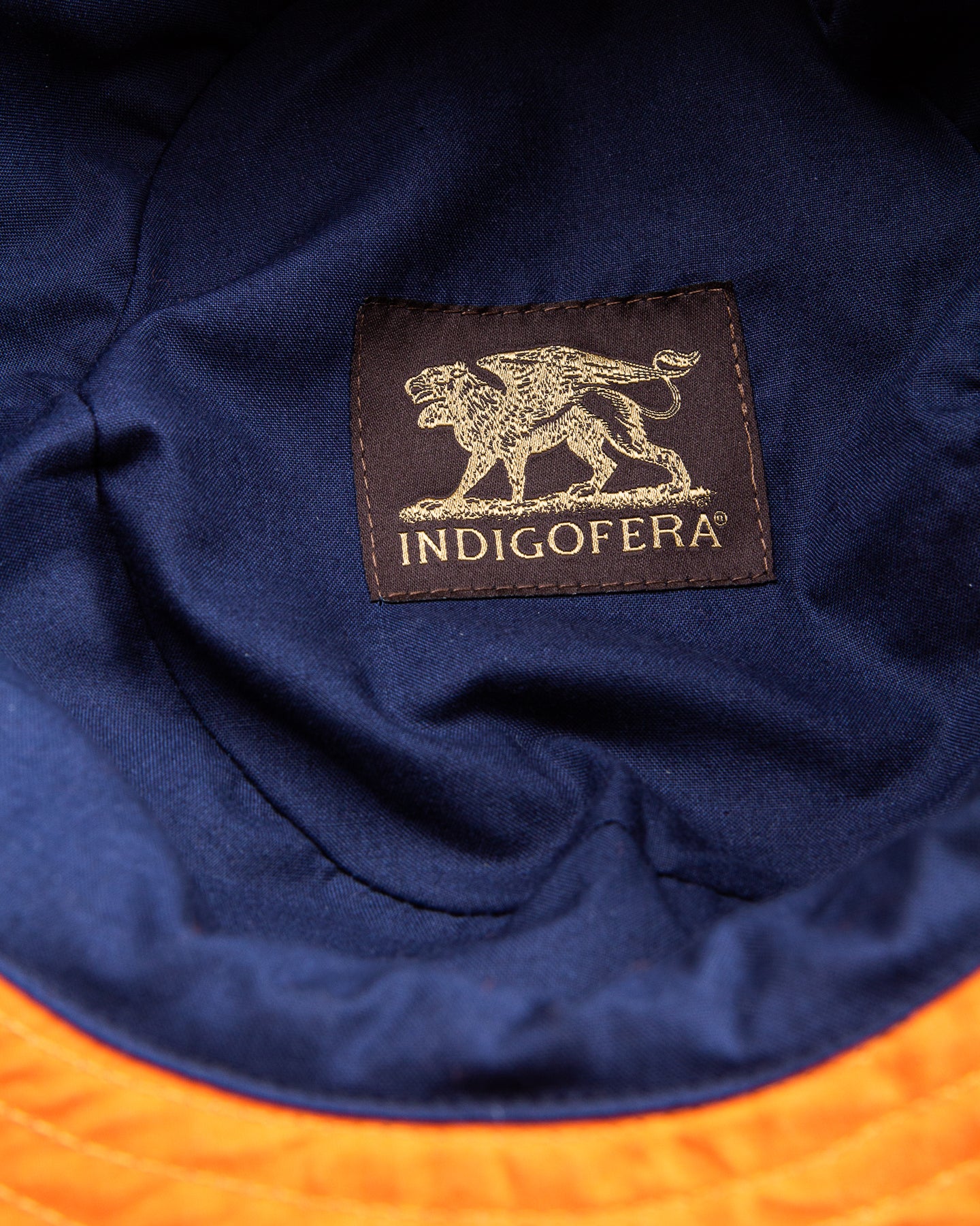 Indigofera x Second Sunrise Tur Pocket Hat Navy / Orange