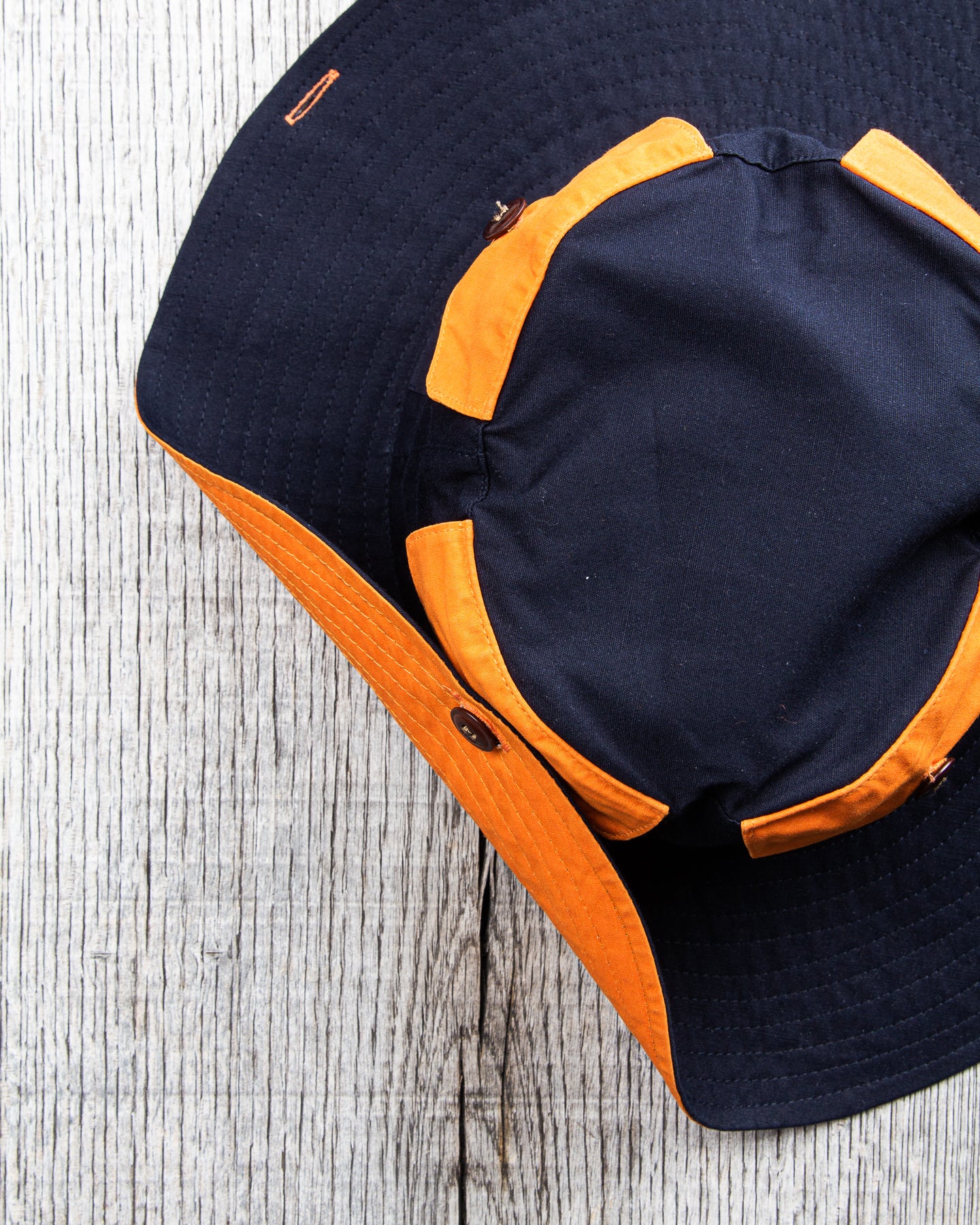 Indigofera x Second Sunrise Tur Pocket Hat Navy / Orange