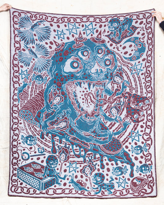 Björn Atldax × Indigofera Wool Blanket Pizza Hyena