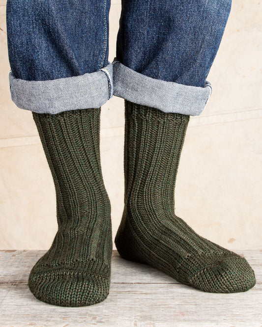 Heimat Wander Wool Socks Military Green