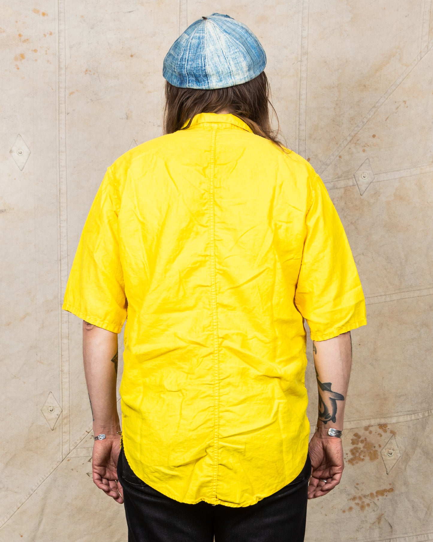 Tender Type 443 Short Sleeve Compass Pocket Shirt Turmeric Dyed