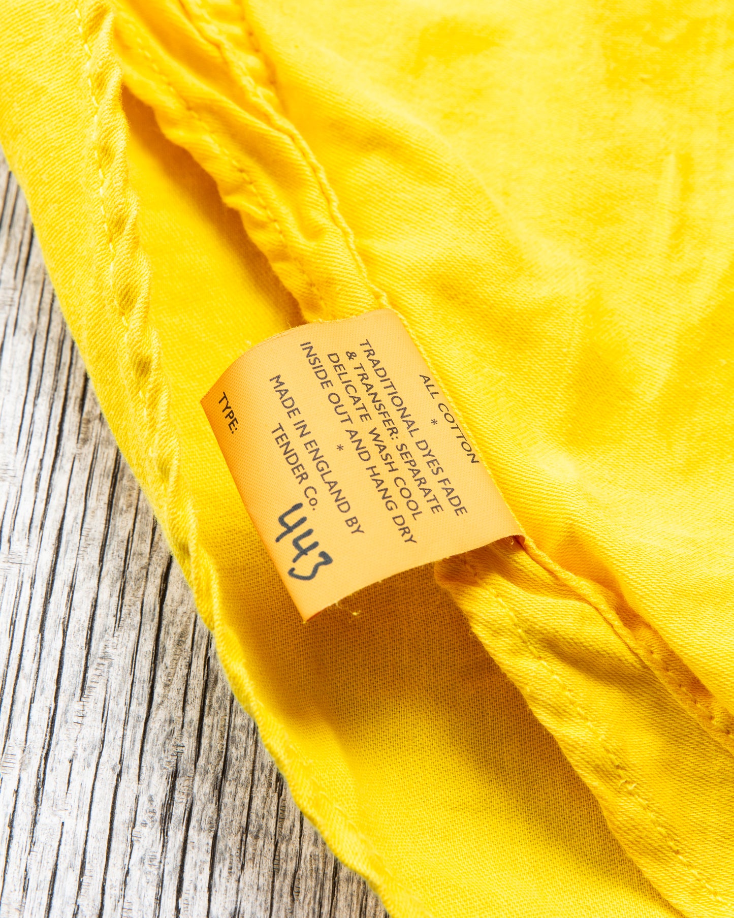 Tender Type 443 Short Sleeve Compass Pocket Shirt Turmeric Dyed