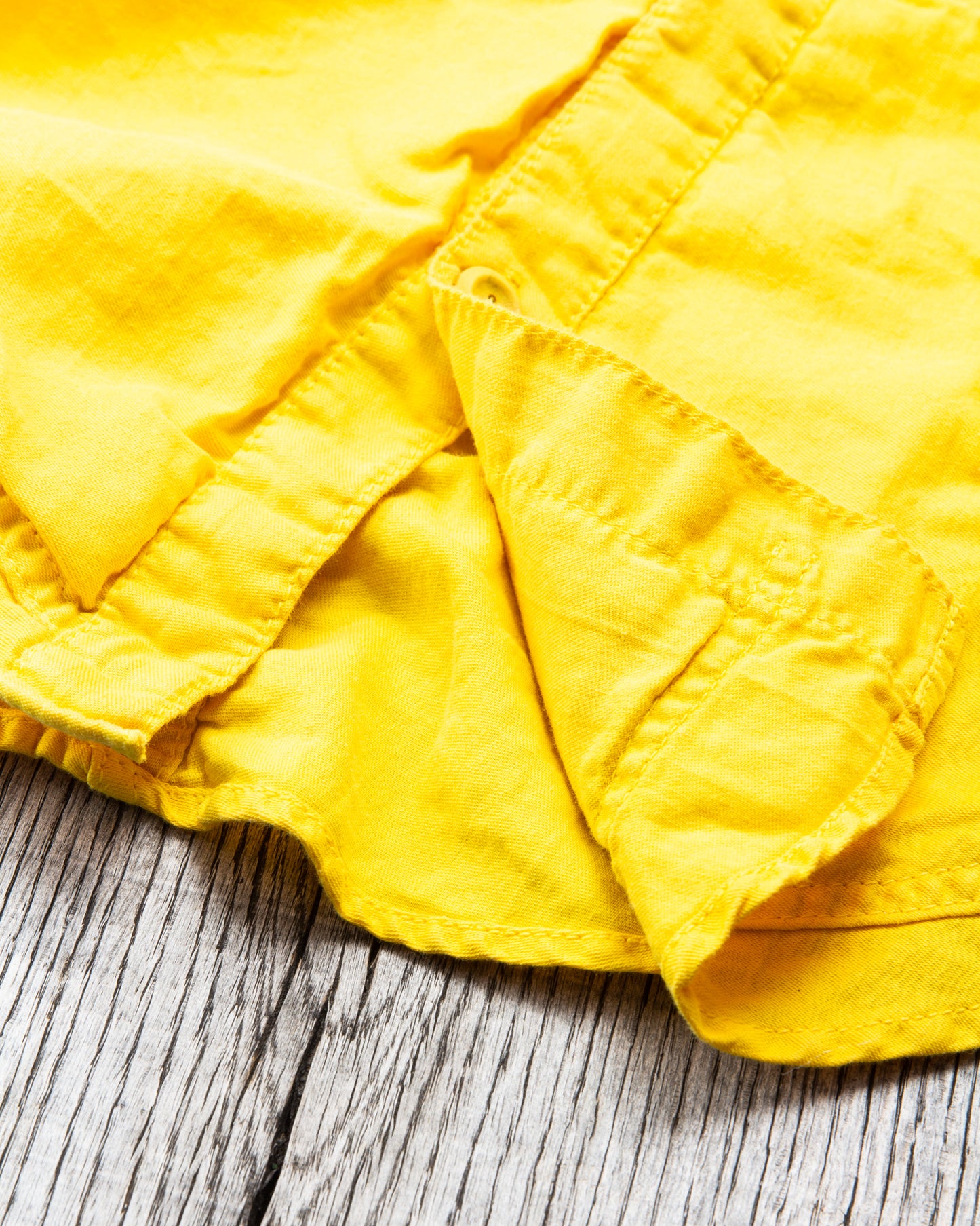 Tender Type 443 Short Sleeve Compass Pocket Shirt Turmeric Dyed