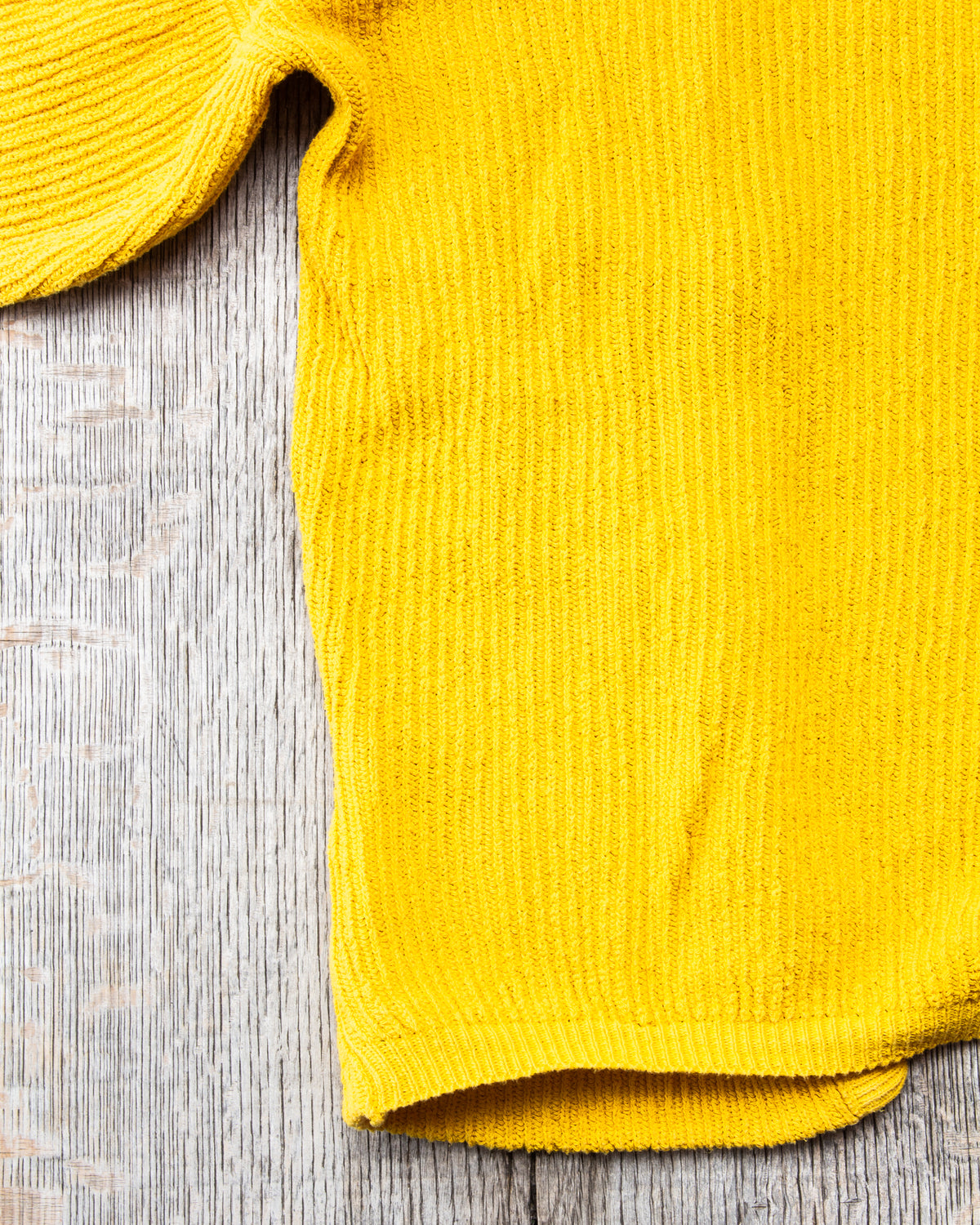 Tender Type 740 Bucket Pocket Rib Shoulder Cardigan Turmeric Dyed