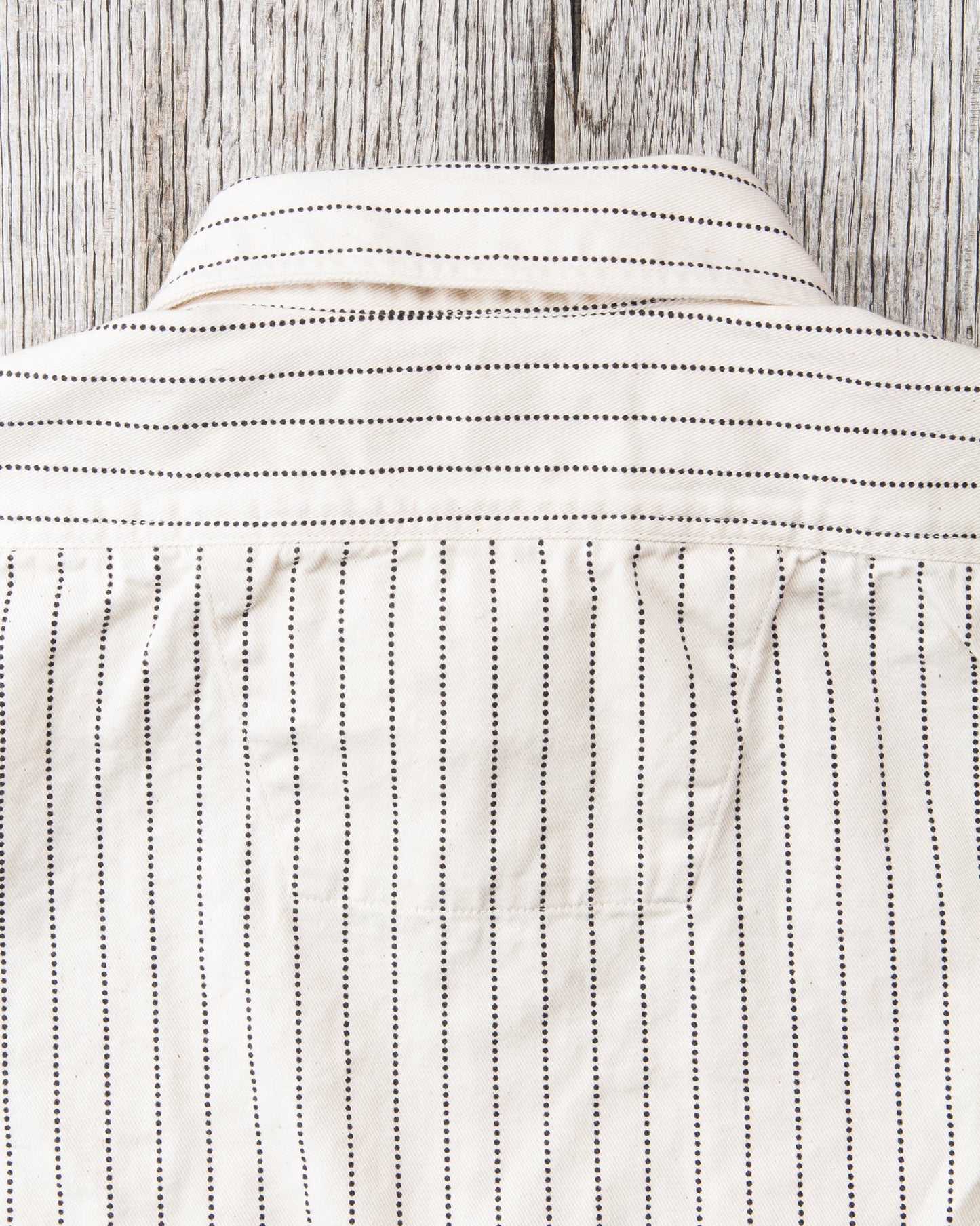 Sugar Cane & Co Fiction Romance 8.5oz. White Wabash Stripe Work Shirt SC27076