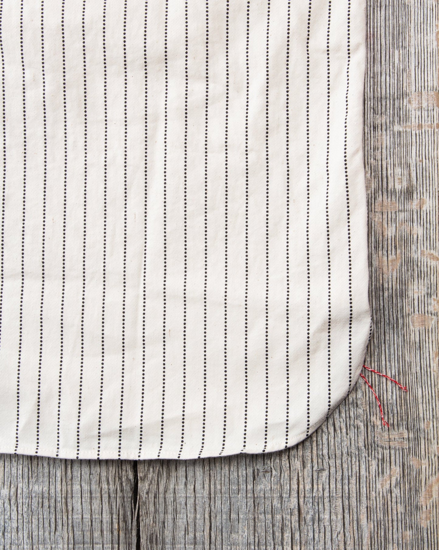 Sugar Cane & Co Fiction Romance 8.5oz. White Wabash Stripe Work Shirt SC27076
