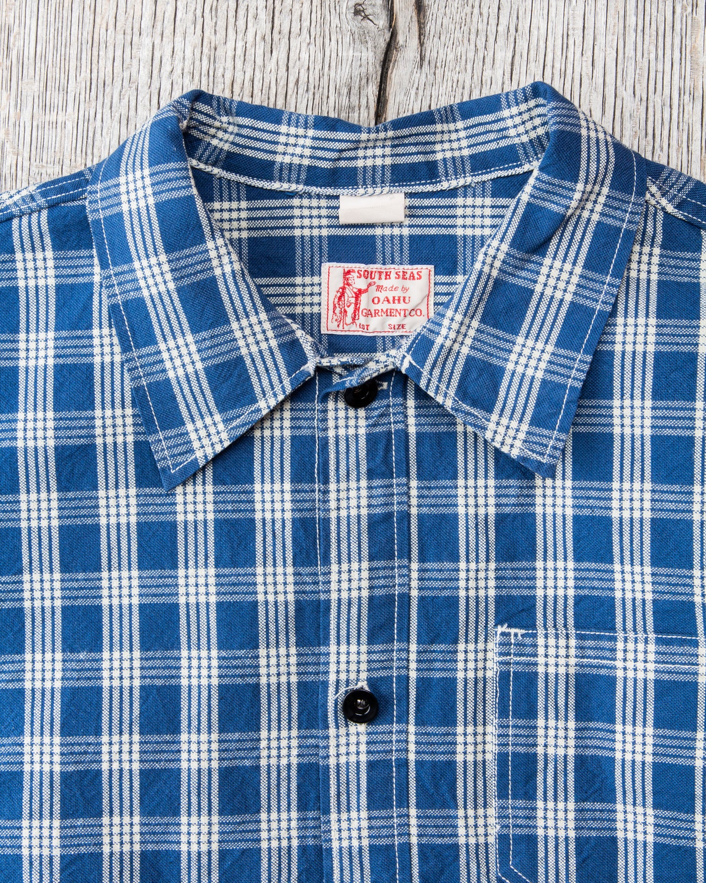 Sun Surf Oahu Garment Co Palaka Check Blouse