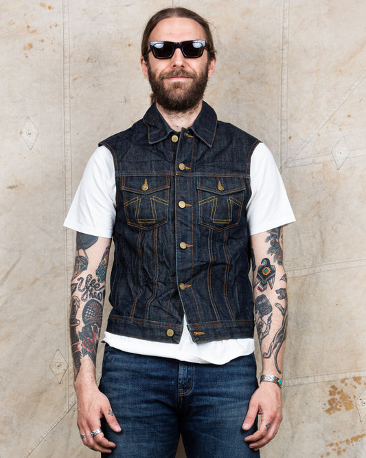 Second Hand Eat Dust 673 Denim Vest Size M