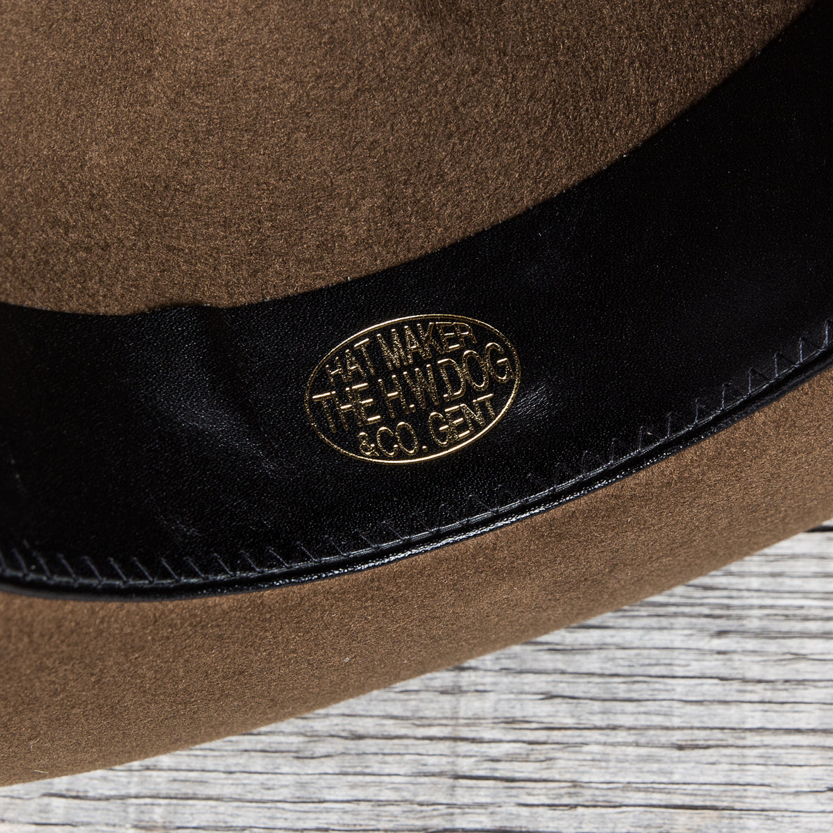 H. W. Dog & Co. Front-H Olive Wool Hat