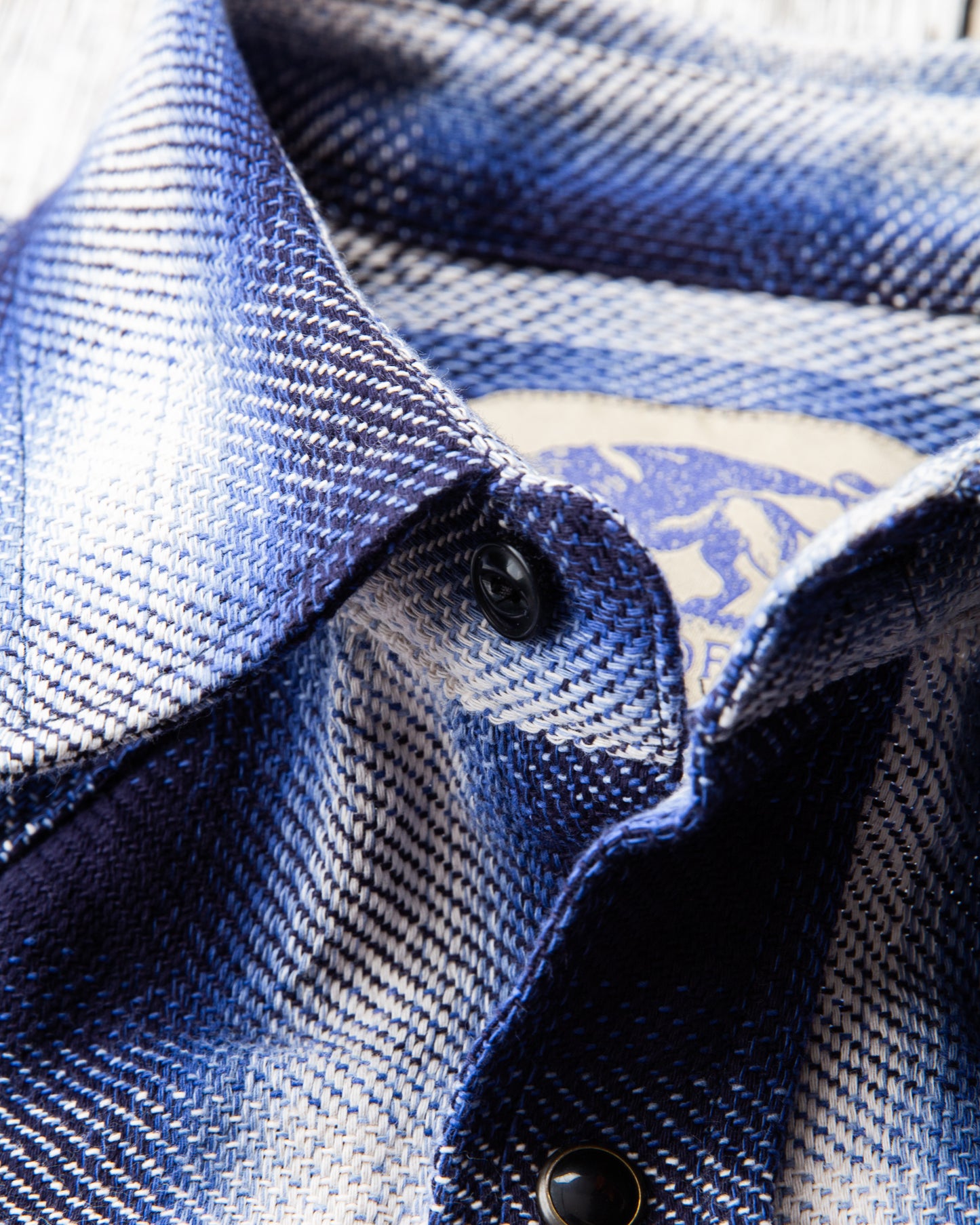 Indigofera Dollard Shirt Flannel Check Blue / White