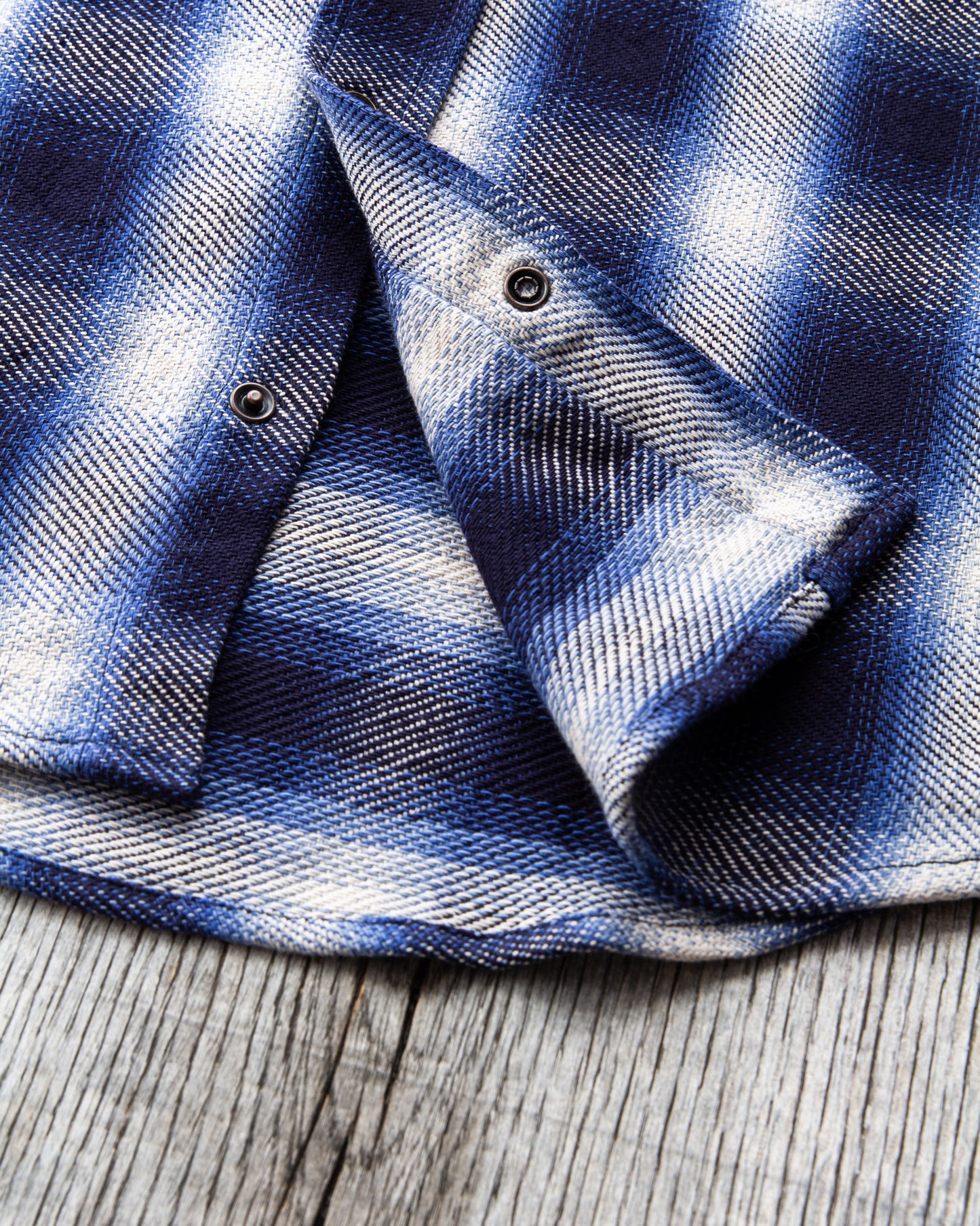 Indigofera Dollard Shirt Flannel Check Blue / White