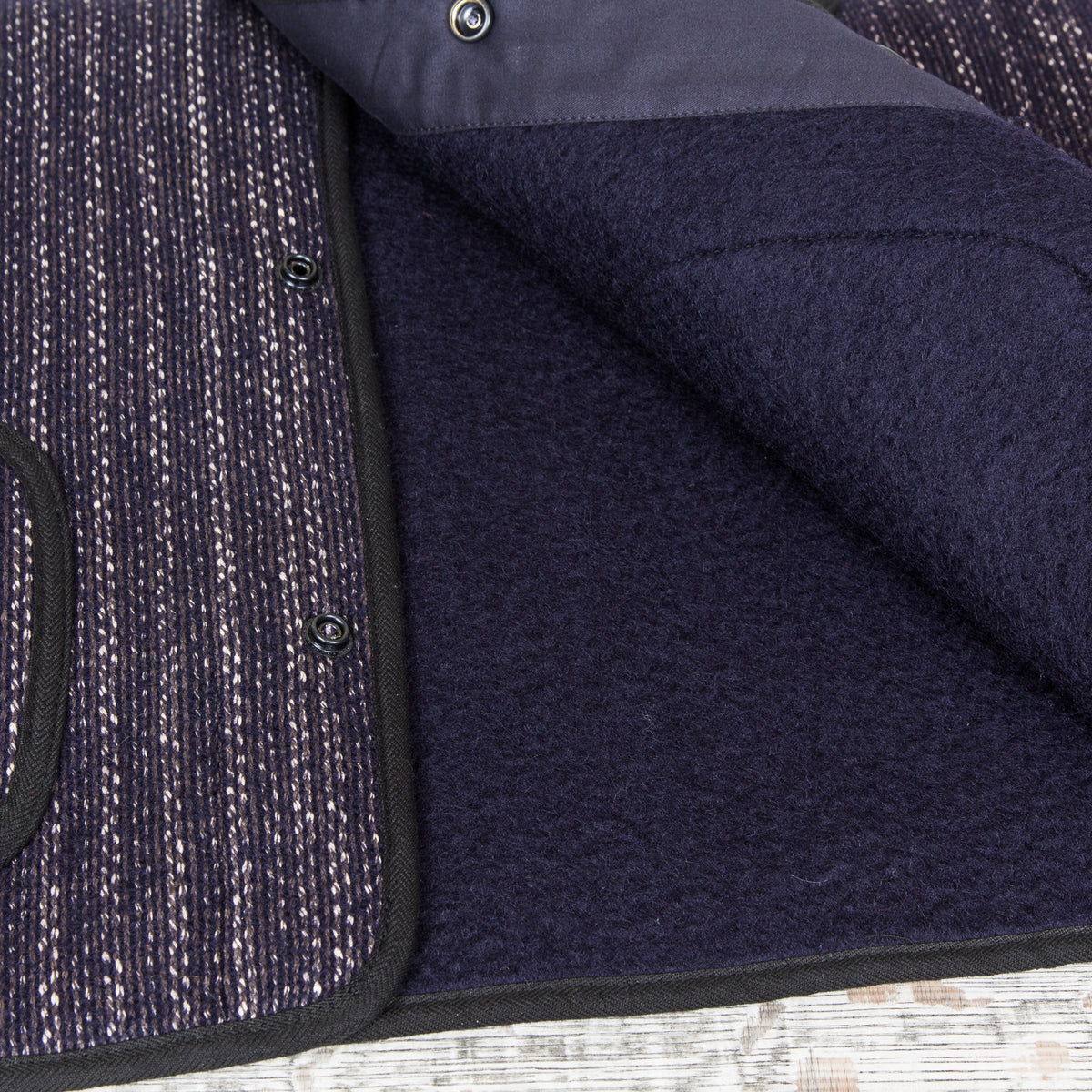 Browns Beach Jacket Navy Stripe