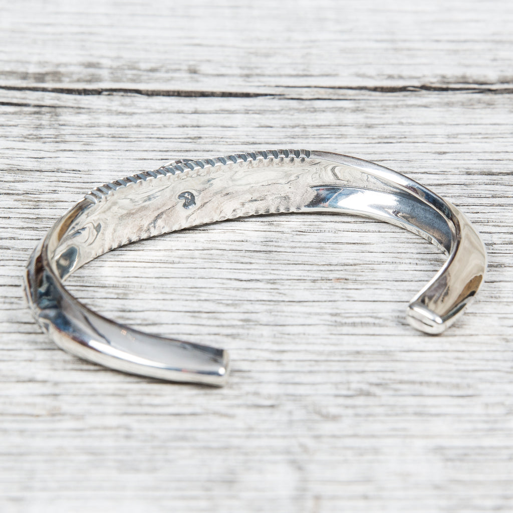Larry Smith Triangle Repousse Bangle Turquoise BR-0140