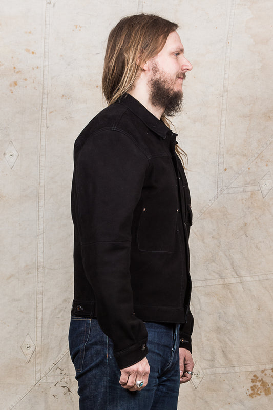 Second Hand Indigofera Grant Black Nubuck Leather