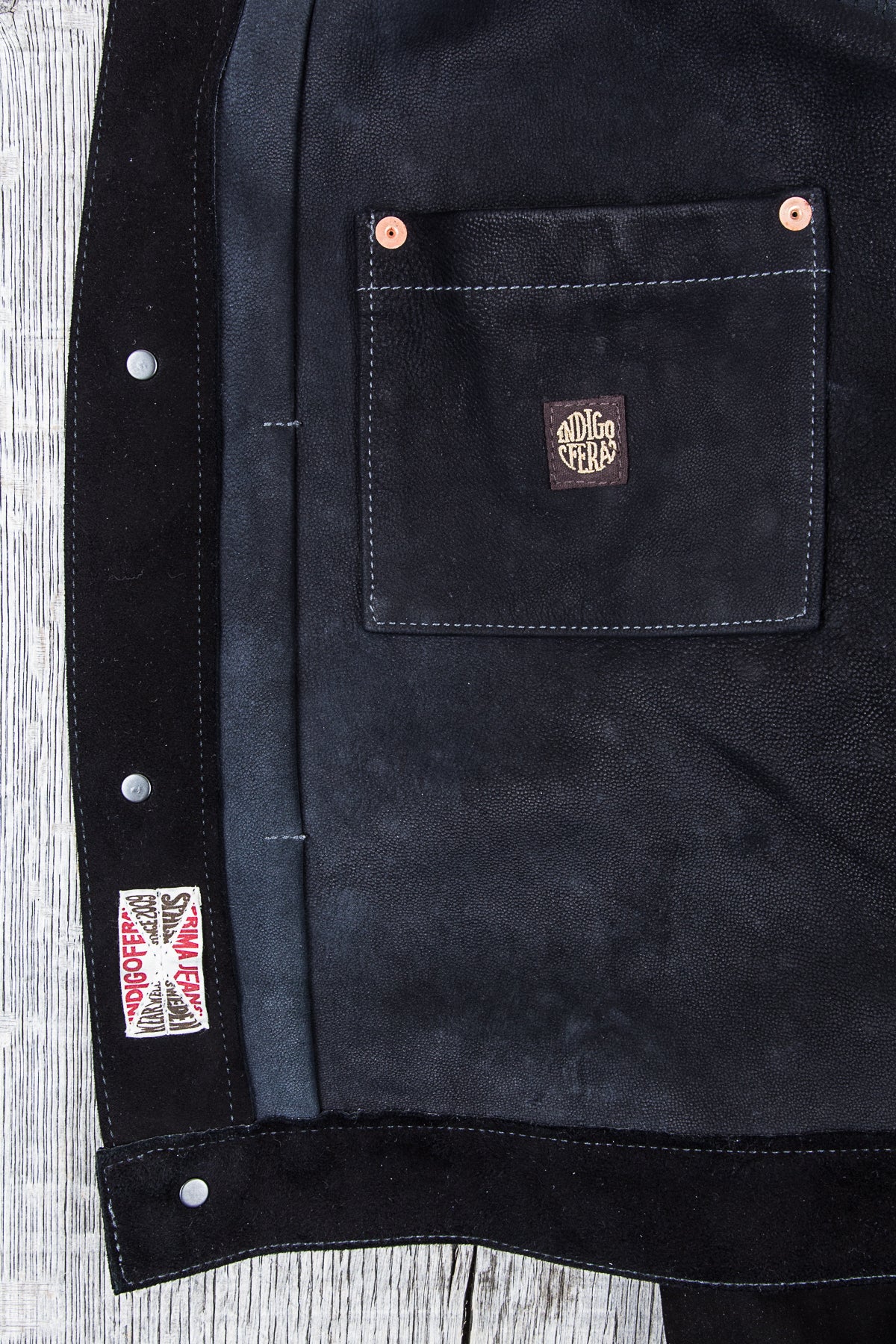 Second Hand Indigofera Grant Black Nubuck Leather