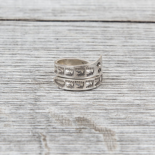 Tenable Crafts Snake Silver Ring #104