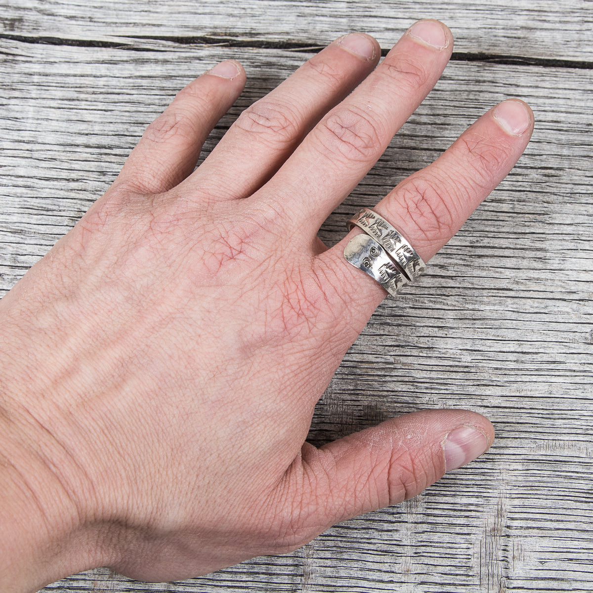 Tenable Crafts Snake Silver Ring #104