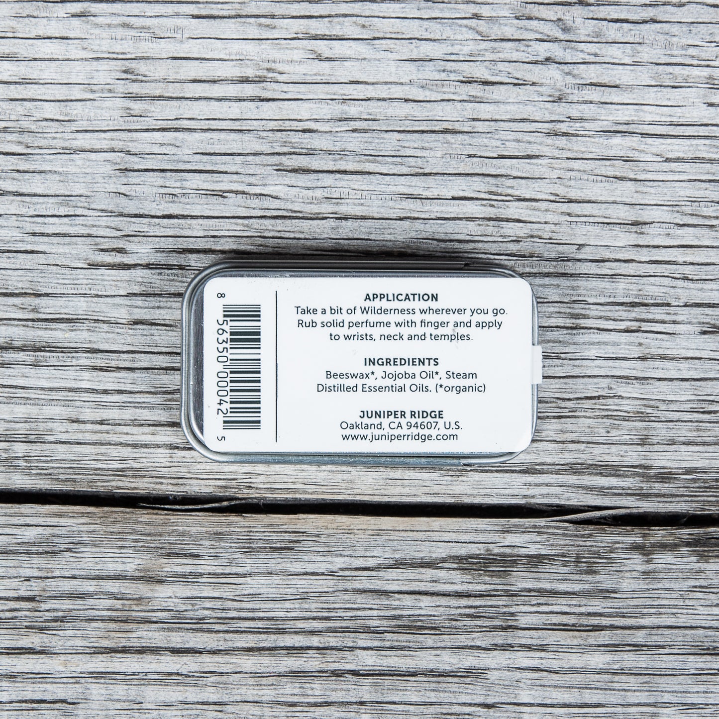 Juniper Ridge Organic Solid Perfume Desert Cedar 5oz