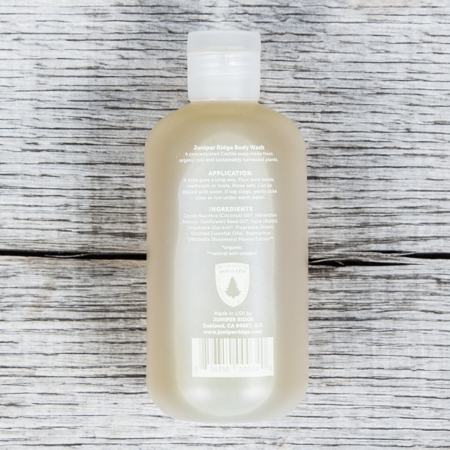 Juniper Ridge Organic Body Wash Coastal Pine 8oz