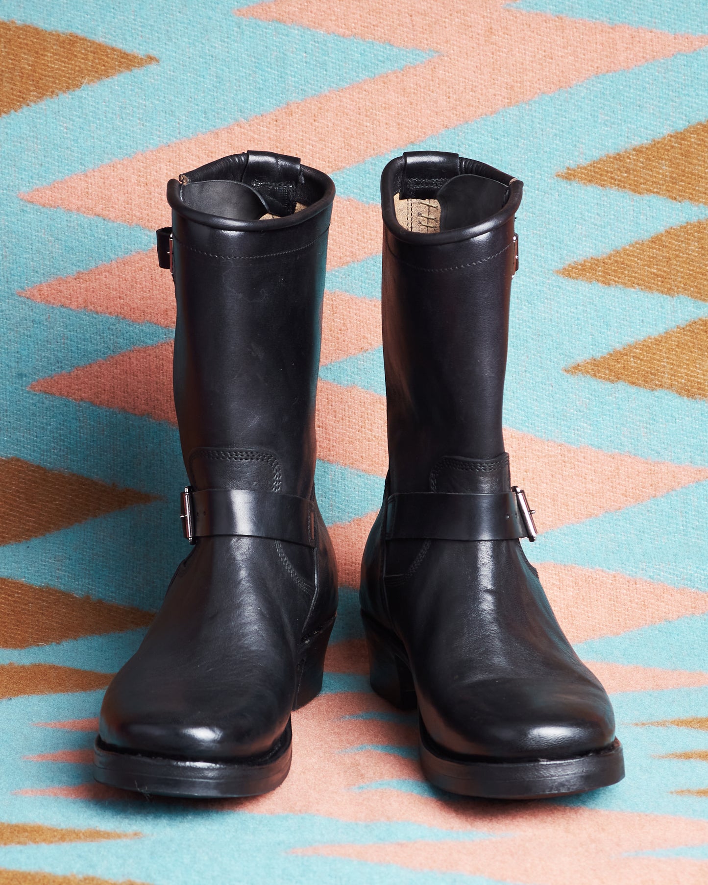 Råland Bootmaker Engineer Boots Horsehide Black Handmade In Sweden