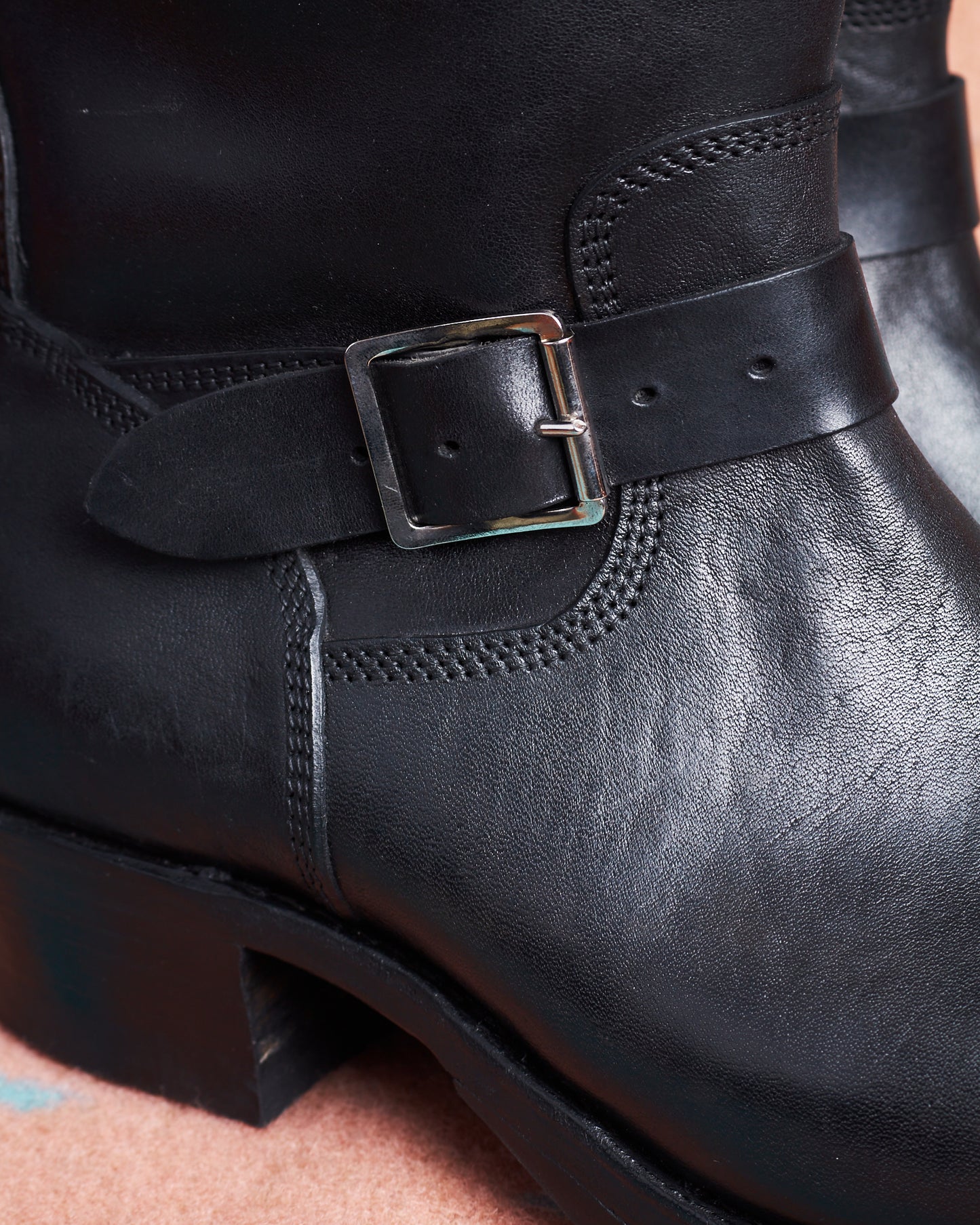 Råland Bootmaker Engineer Boots Horsehide Black Handmade In Sweden