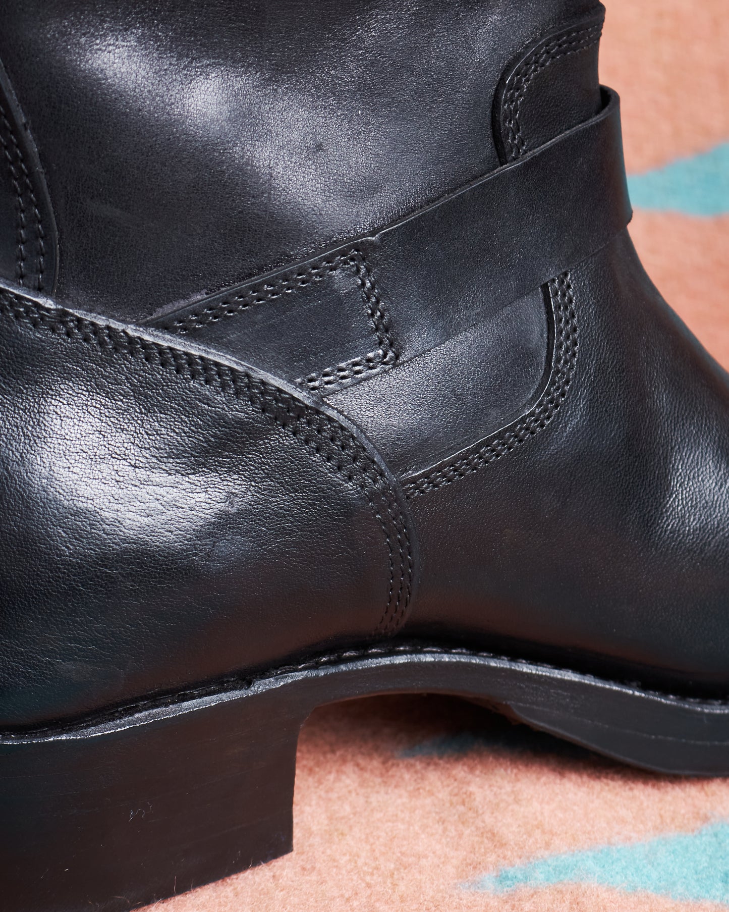 Råland Bootmaker Engineer Boots Horsehide Black Handmade In Sweden