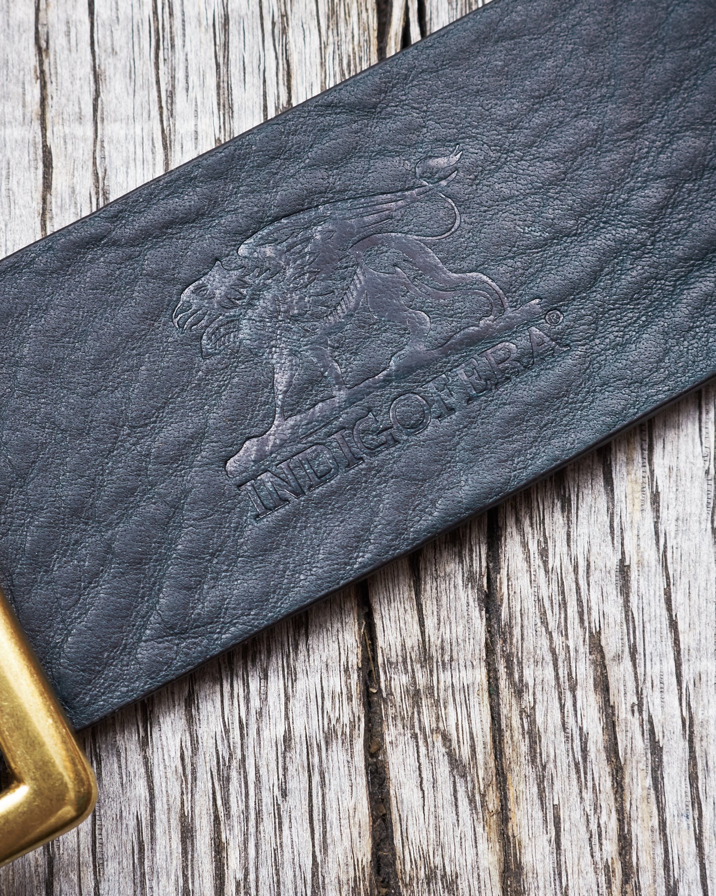 Indigofera Levon Leather Belt Navy