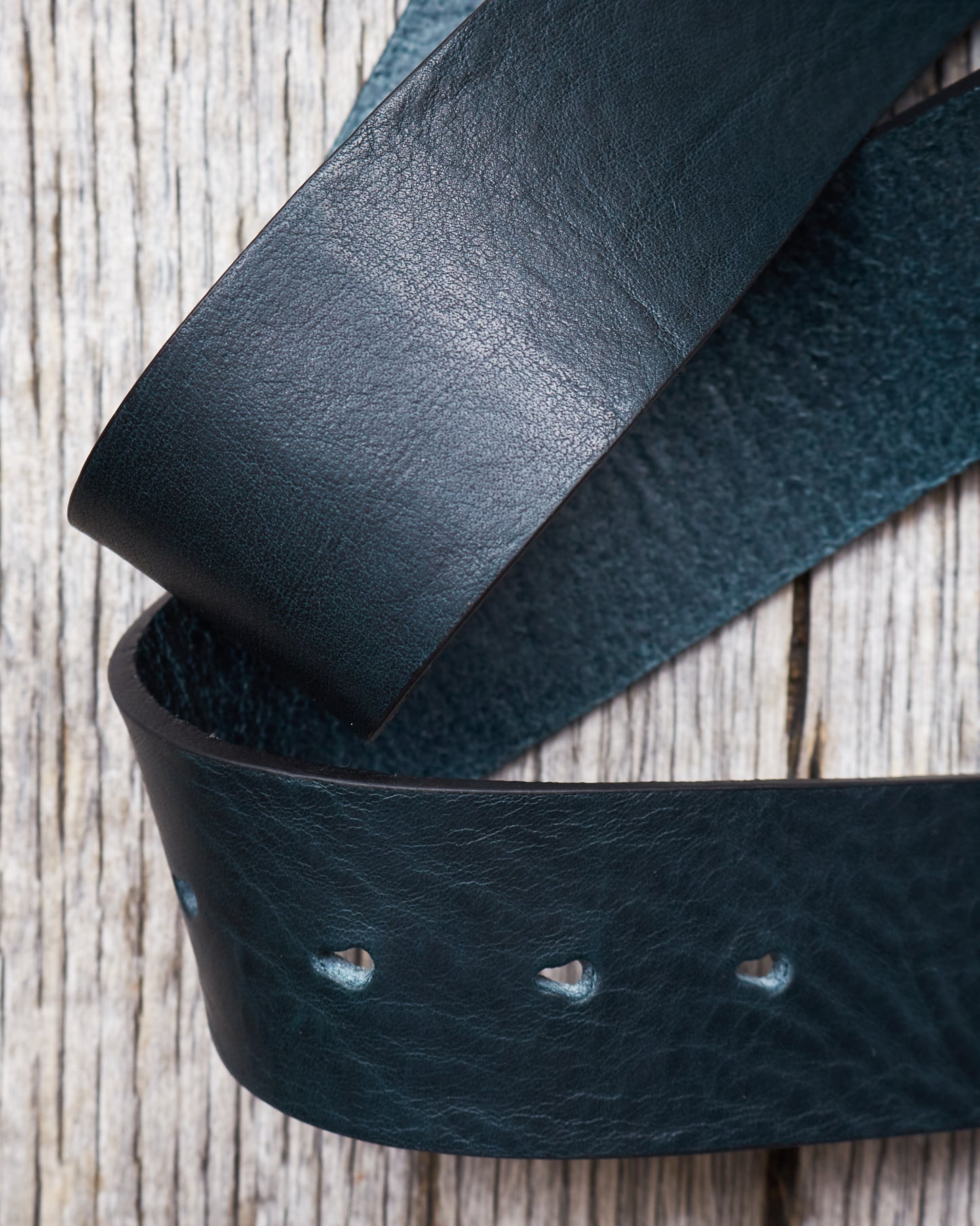 Indigofera Levon Leather Belt Navy