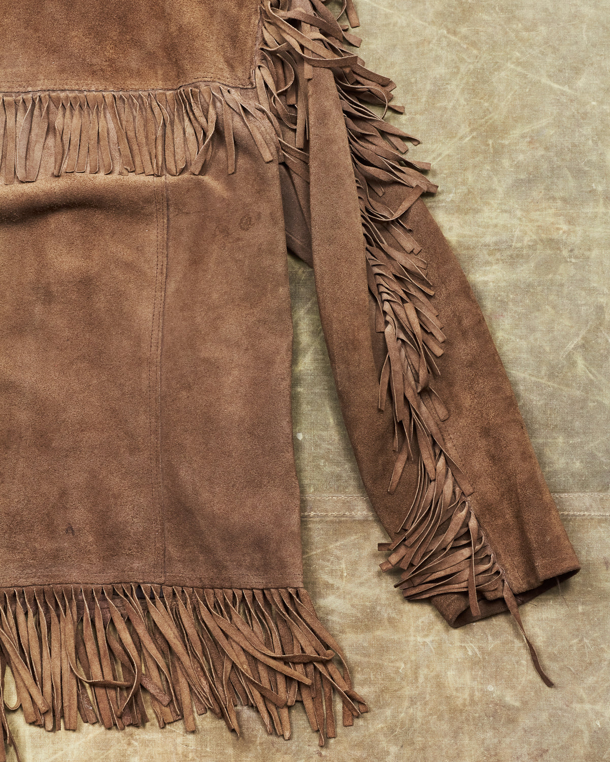 Vintage Jofama AB Suede Fringe Jacket Size EU 48