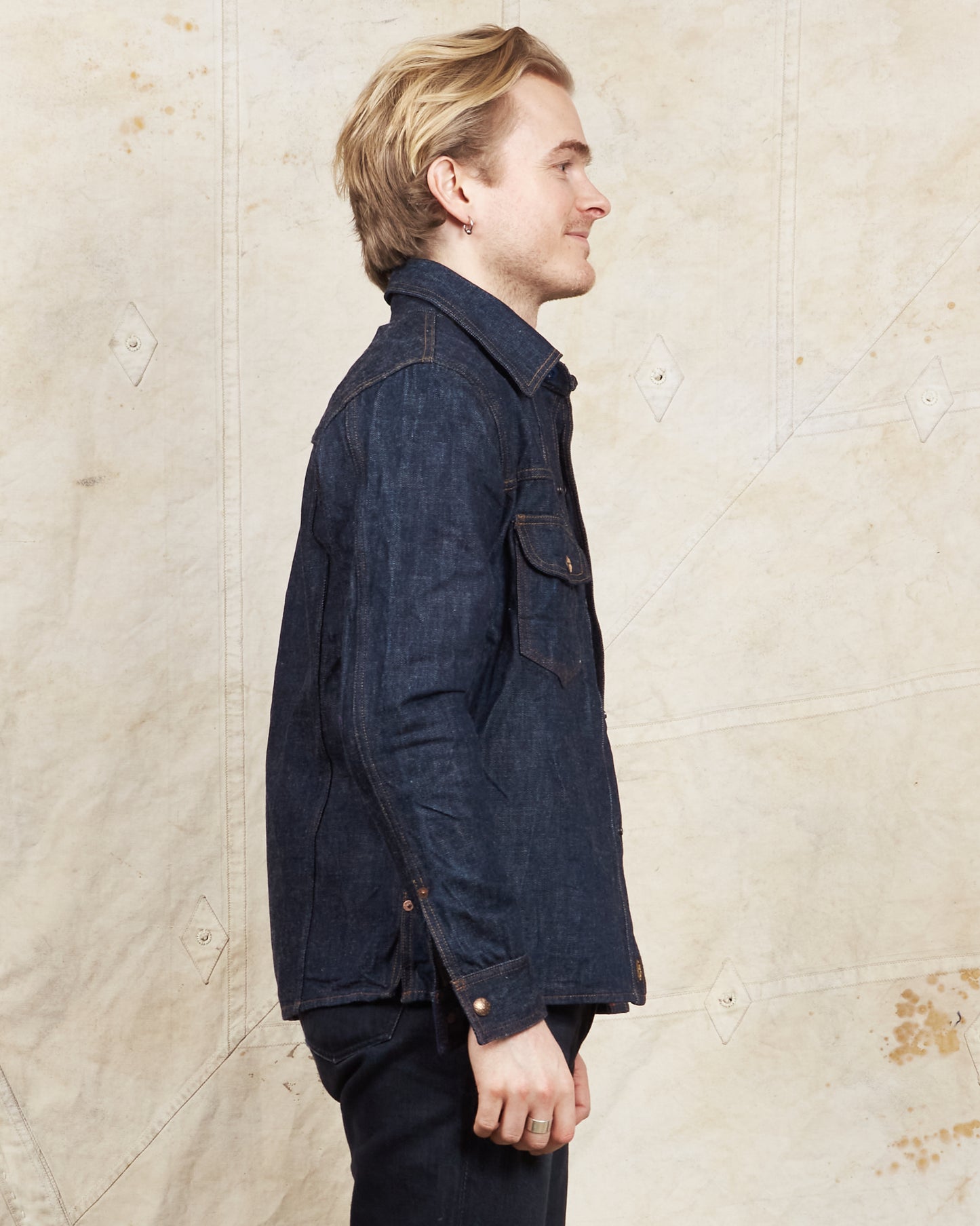 Indigofera Fargo Jacket Fabric No. 3, S.T.P.F Rinsed