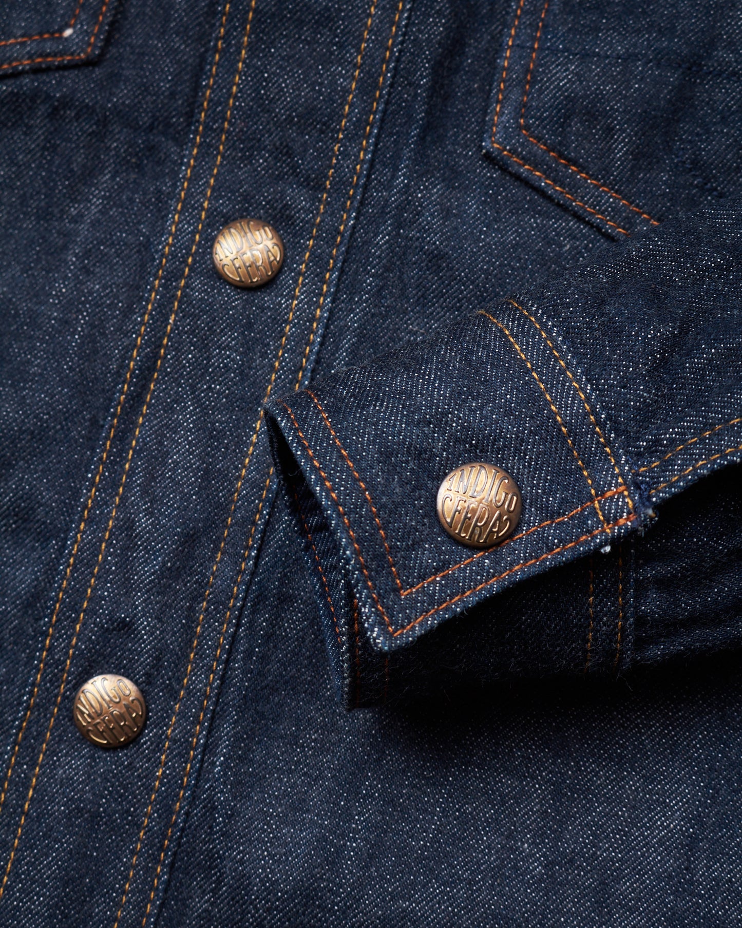 Indigofera Fargo Jacket Fabric No. 3, S.T.P.F Rinsed