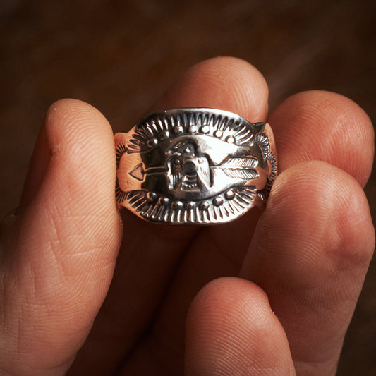 Larry Smith Stamped Ring Thunderbird RG-0030