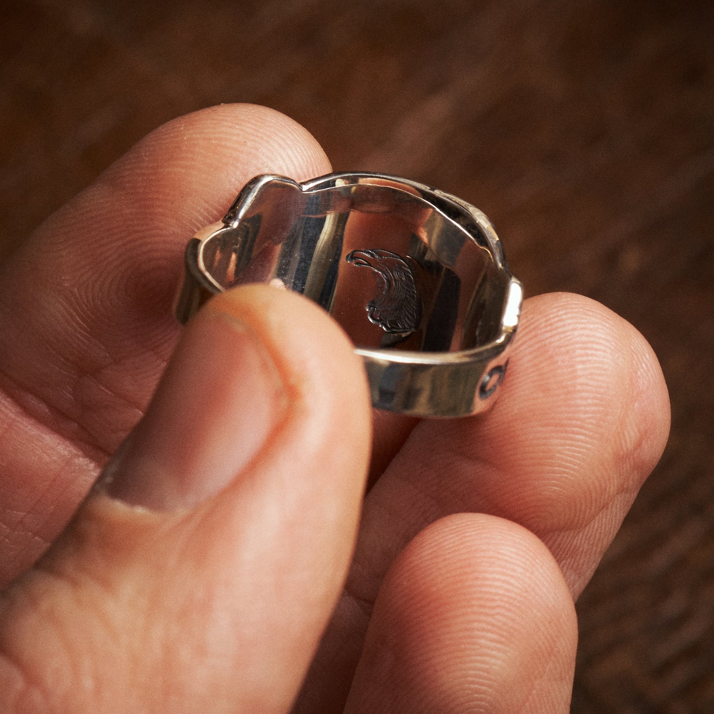 Larry Smith Stamped Ring Thunderbird RG-0030