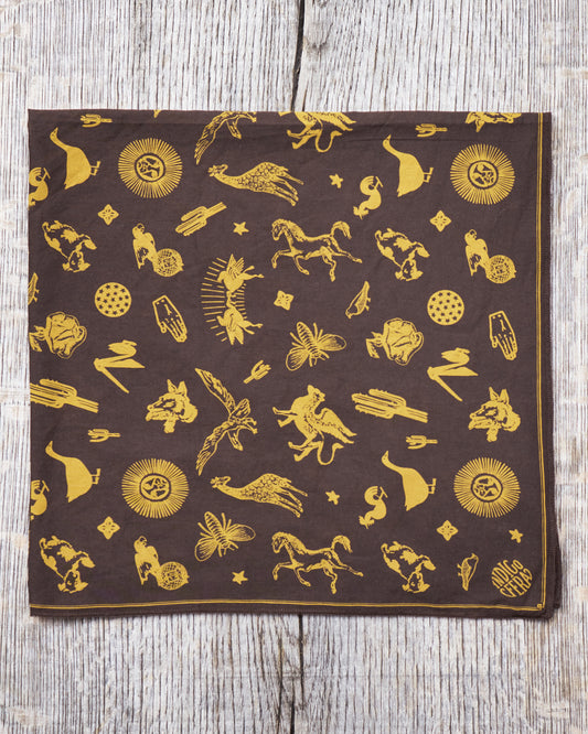 Indigofera Zacco Bandana Brown / Gold