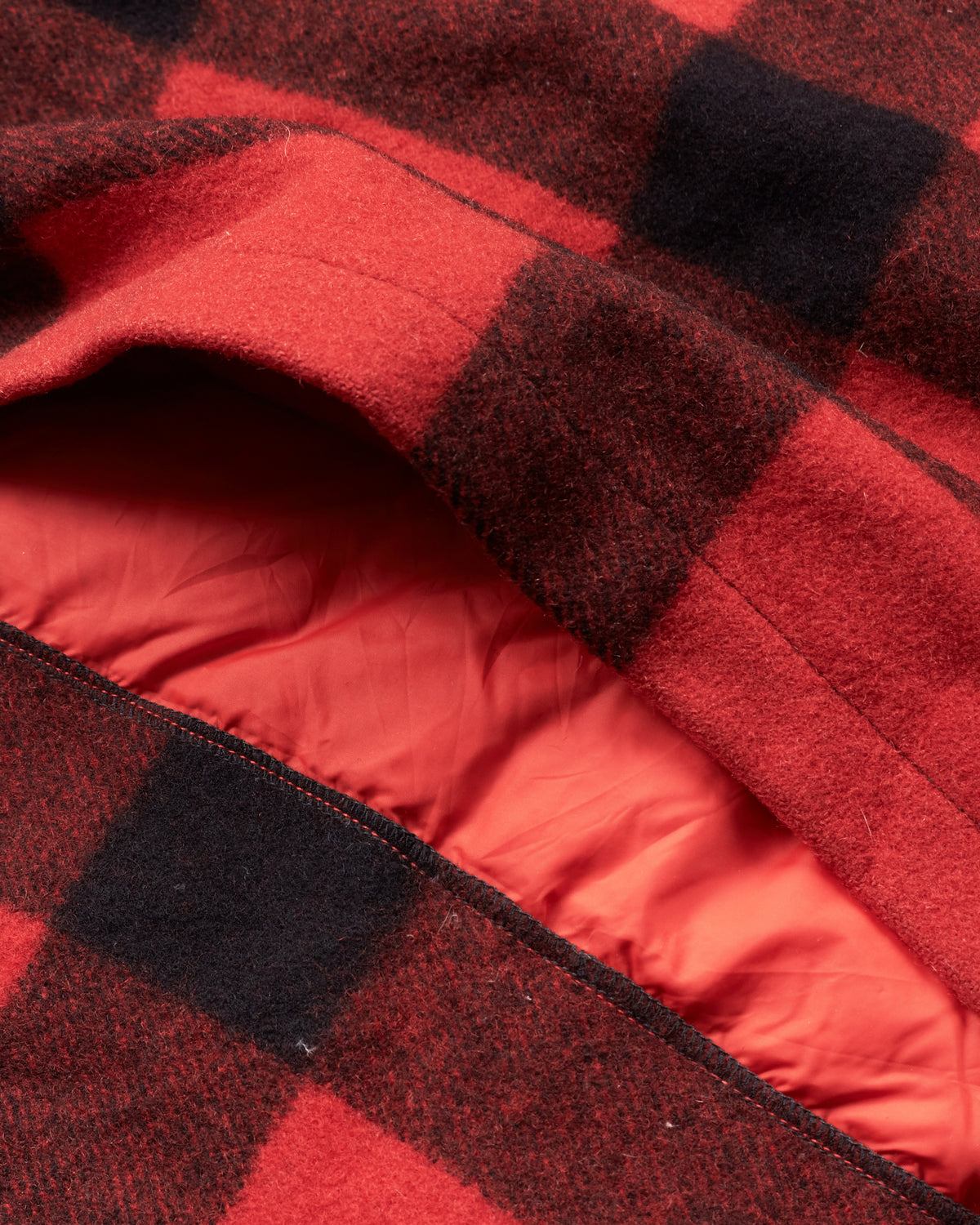 Vintage Eddie Bauer Wool Mackinaw Buffalo Plaid Jacket Goose Down Lining