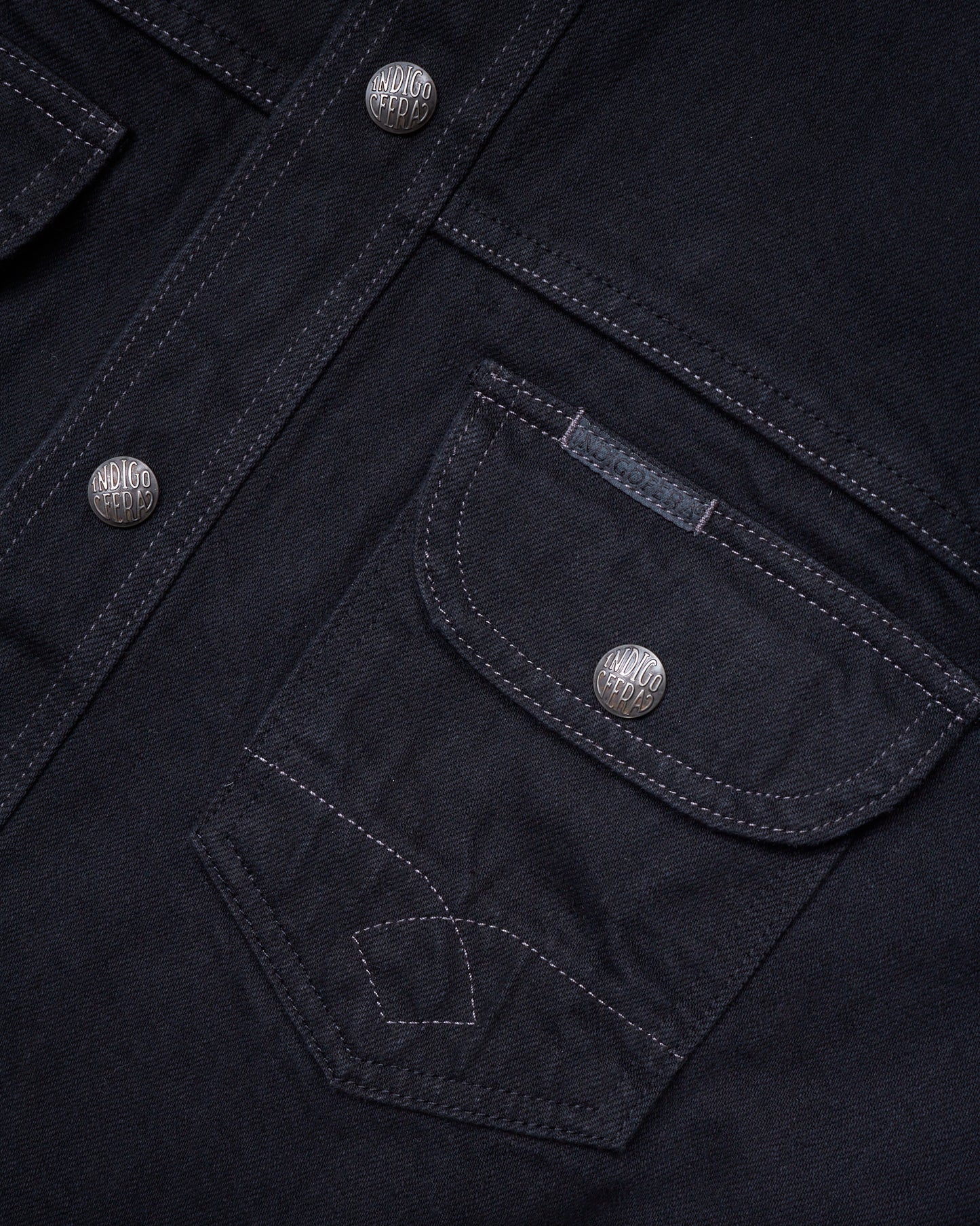 Indigofera Fargo Trucker Jacket Gunpowder Rinsed