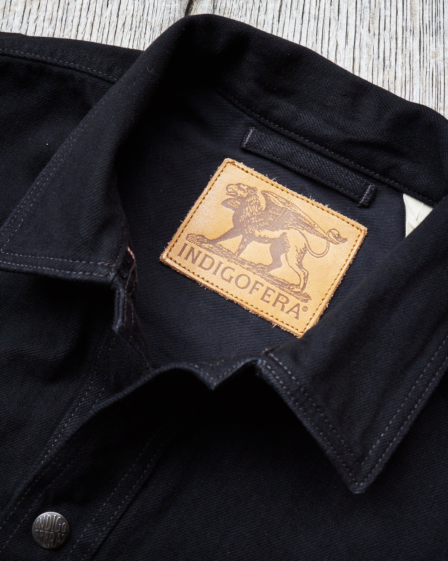 Indigofera Fargo Trucker Jacket Gunpowder Rinsed