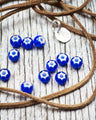 African White Heart Trade Bead Blue