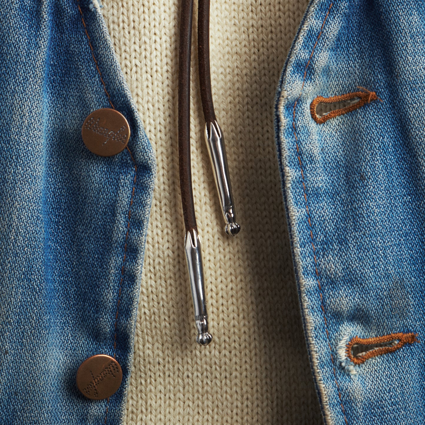 Larry Smith Bolo Tie Star Coin Concha Brown OT-0125