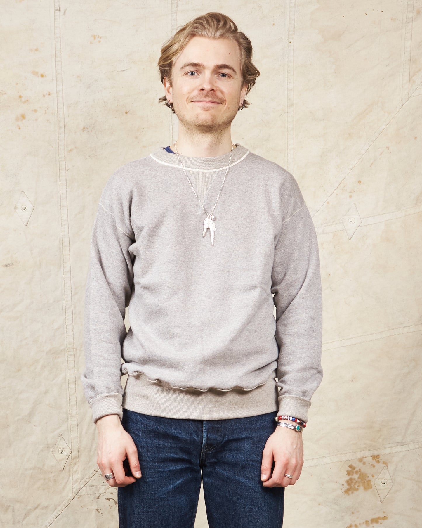 Warehouse & Co Lot. 401 Loop-Wheel Sweatshirt Heather Grey