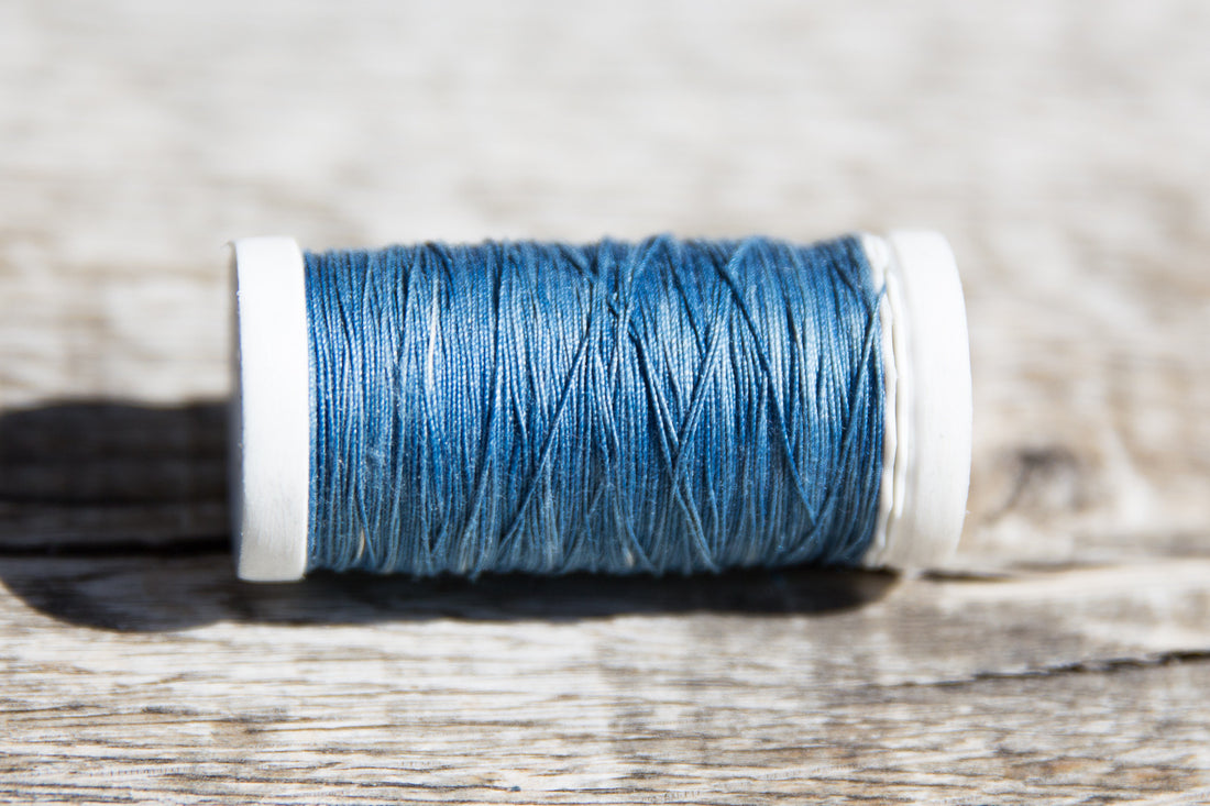 Indigo sewing thread