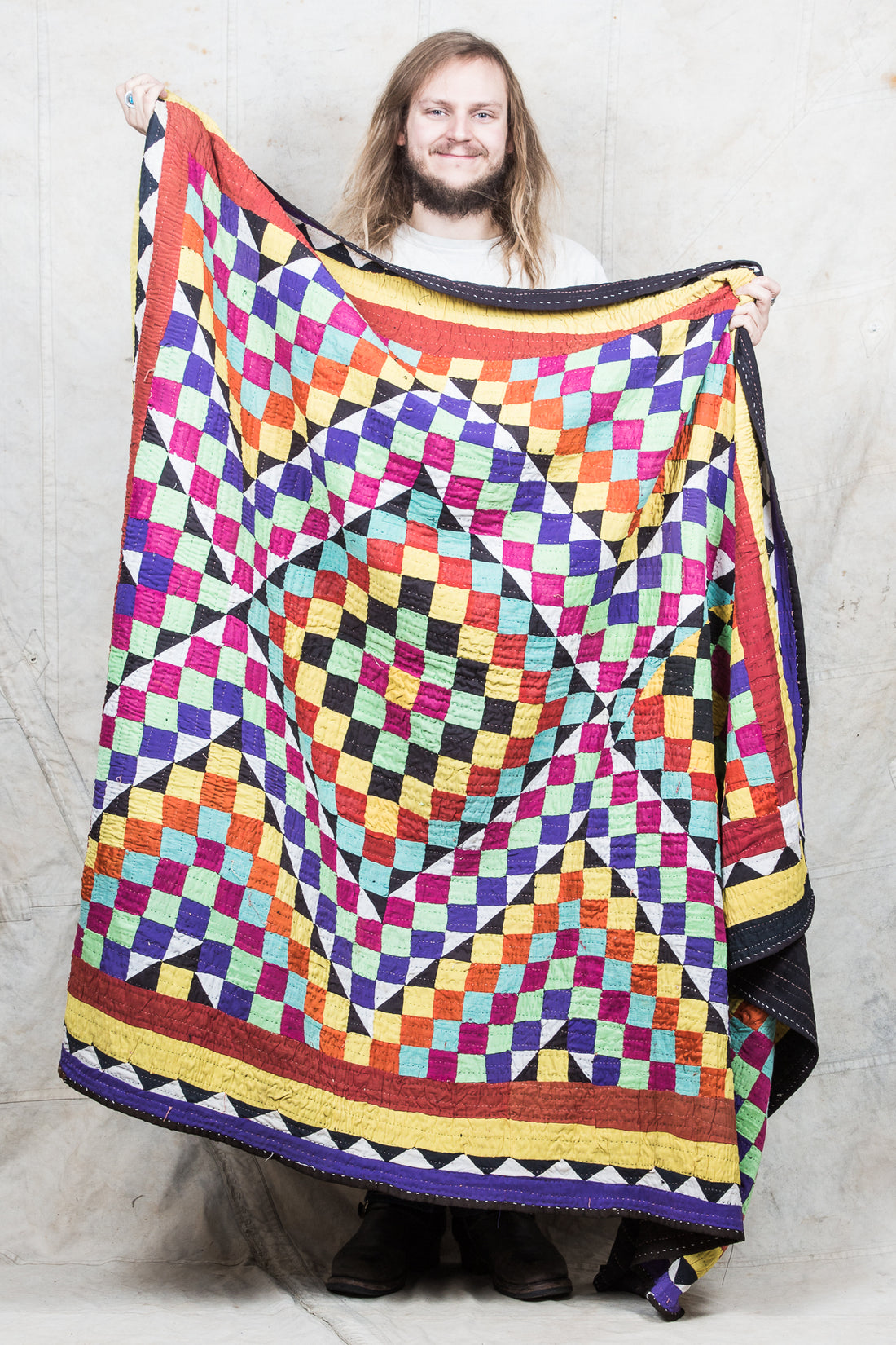 Second Sunrise Archive: Vintage Kantha Silk Quilt