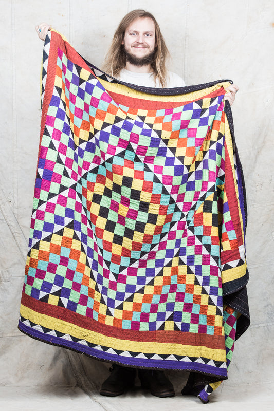 Second Sunrise Archive: Vintage Kantha Silk Quilt