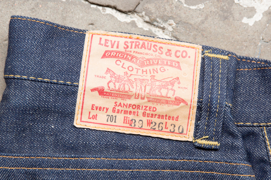 Second Sunrise Archive: Deadstock Vintage Levi's 701 jeans