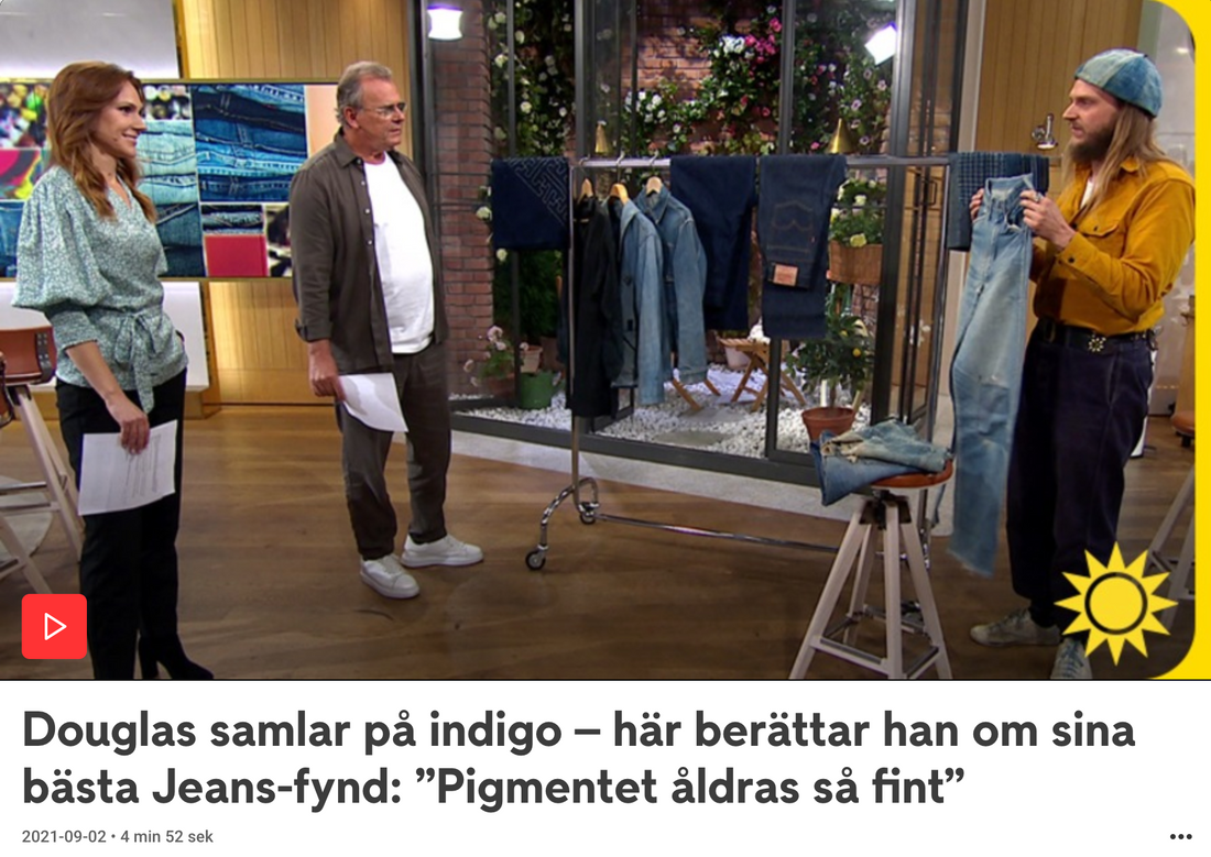 Douglas made a short presentation of vintage denim in national television