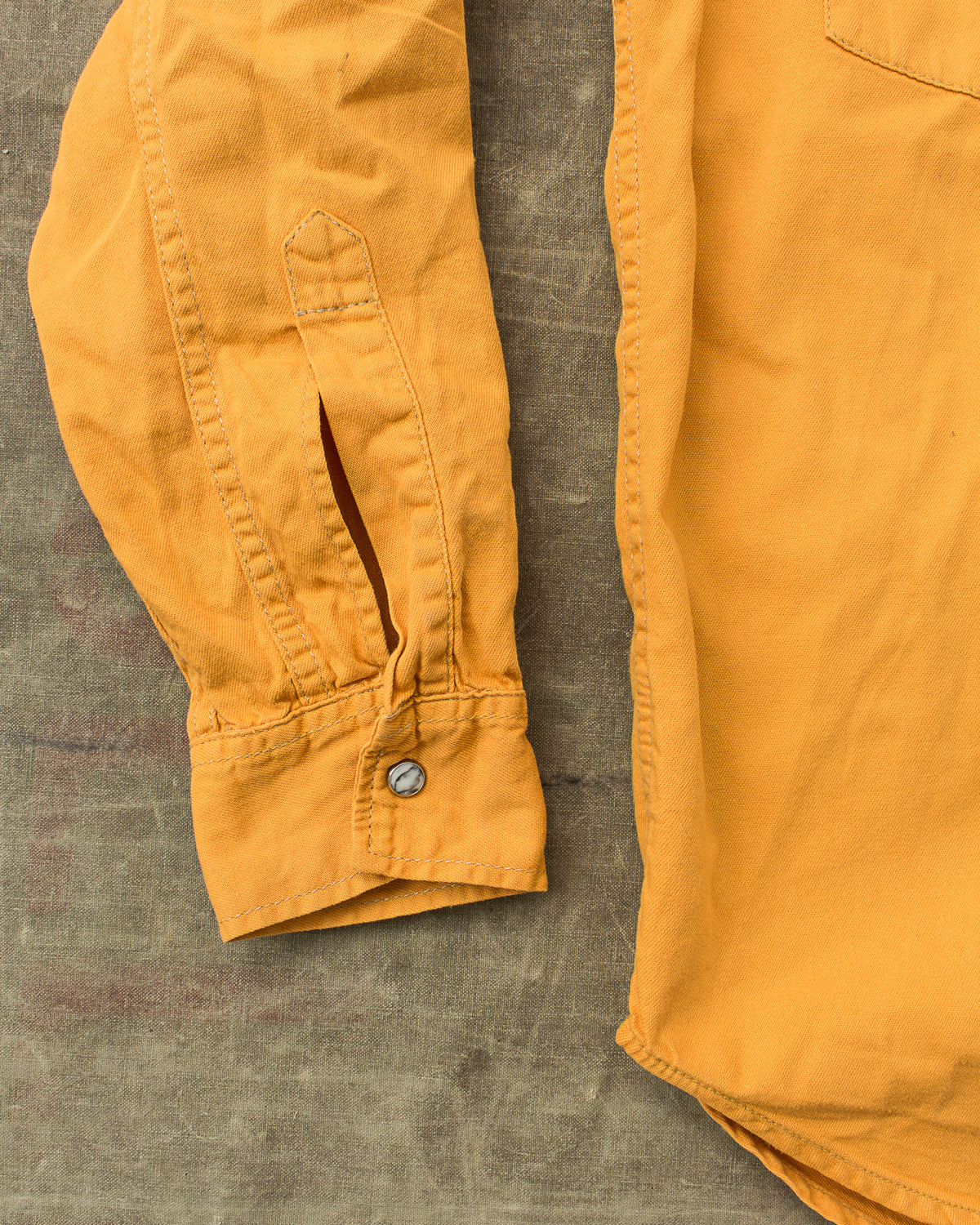 Vintage Levi's 90's Yellow Western Shirt Size M