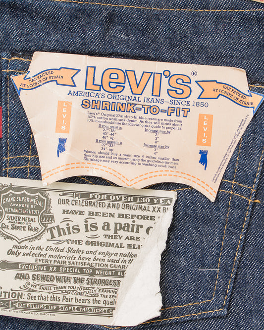 Vintage 1981 Deadstock Levi's 501 Red Line Selvedge Jeans W 28 / L 33