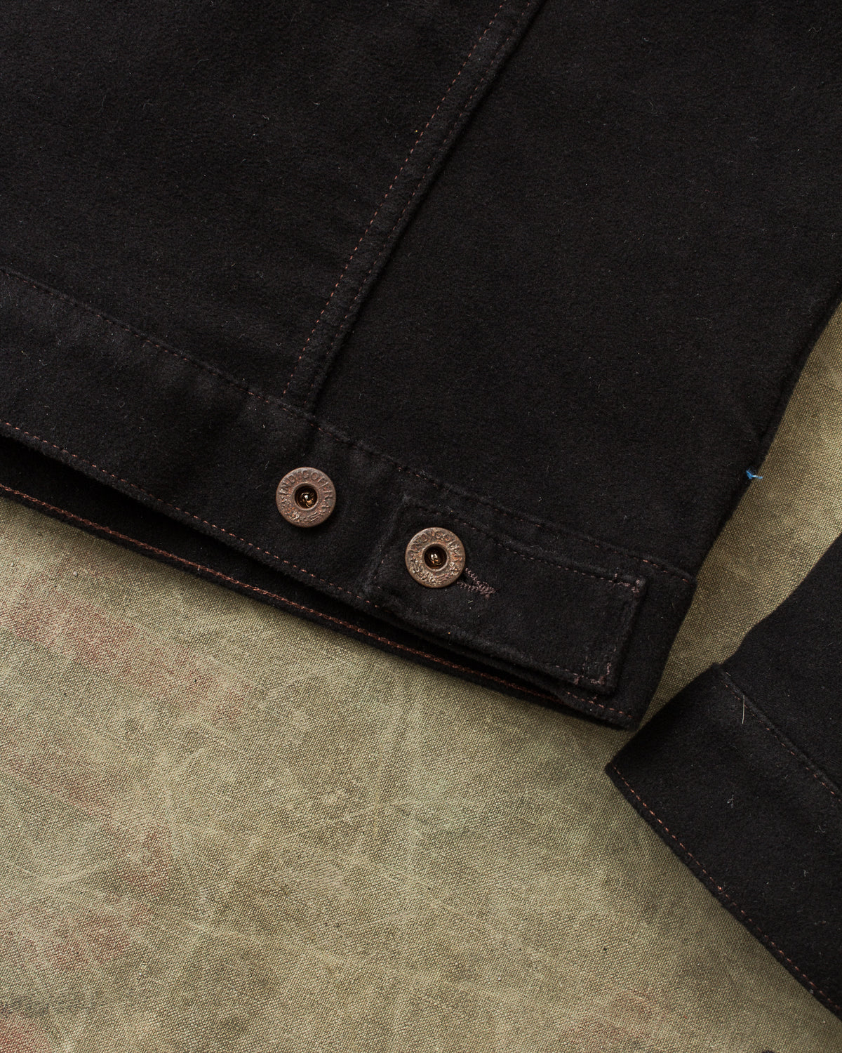 Second Hand Indigofera Parsons Lodge Jacket Heavy Moleskin Black Size L